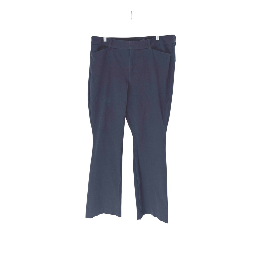 Old Navy Blue High Rise Office‎ Business Career Work Pixie Flare Pants Size 16